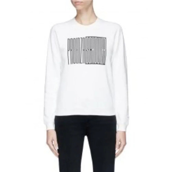 PROENZA SCHOULER PSWL GRAPHIC PRINT COTTON SWEATSHIRT - Picture 2 of 10